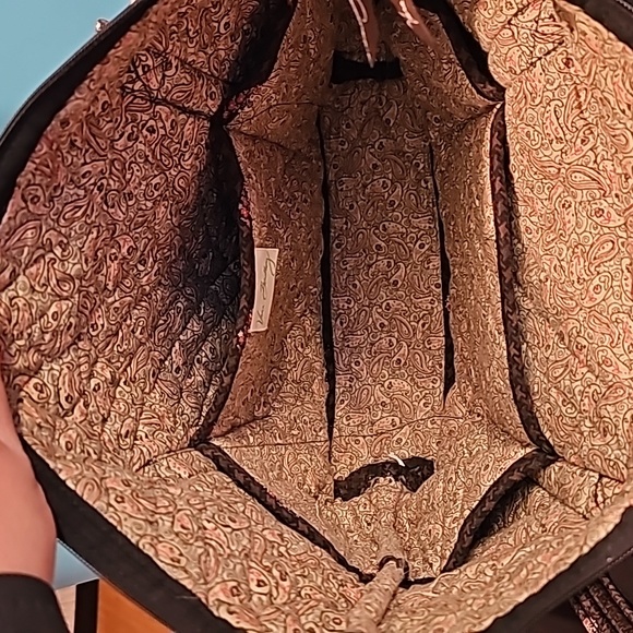 Vera Bradley brown tote, wallet, and cosmetic clutch - Picture 2 of 8